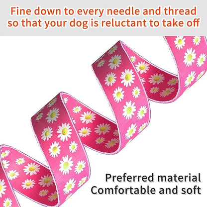 Cute Floral Dog Collar for Small Medium Large Dogs