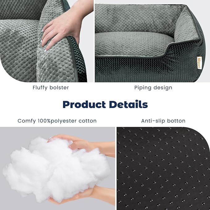 Miguel Cat Bed for Indoor Cats Washable Removable Cover 20 Inch