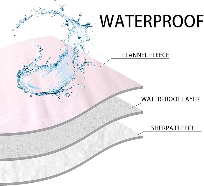 PETHUR Waterproof Dog Blankets for Small Dogs 20"x30", Light