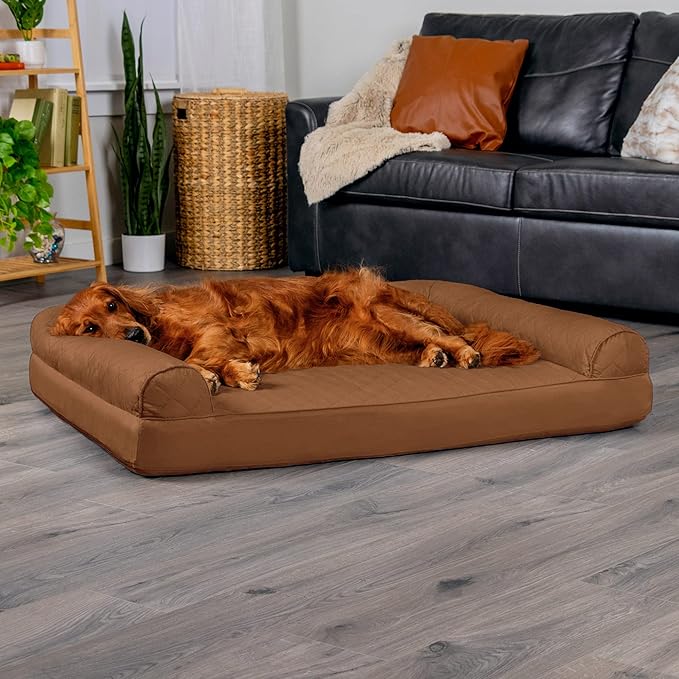 Furhaven Orthopedic Dog Bed for Large Dogs w/ Removable Bolsters & Washable Cover 95 lbs