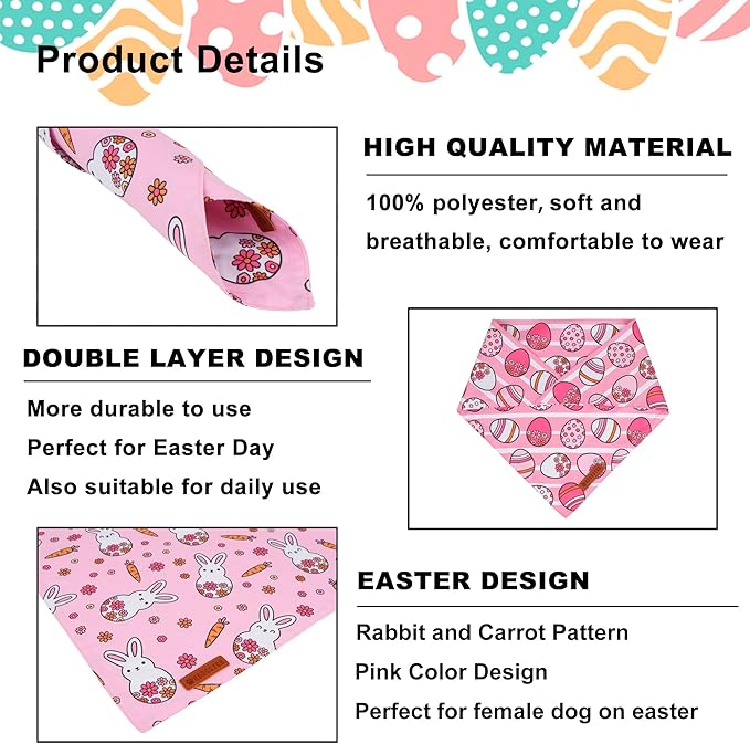 ADOGGYGO Easter Dog Bandana