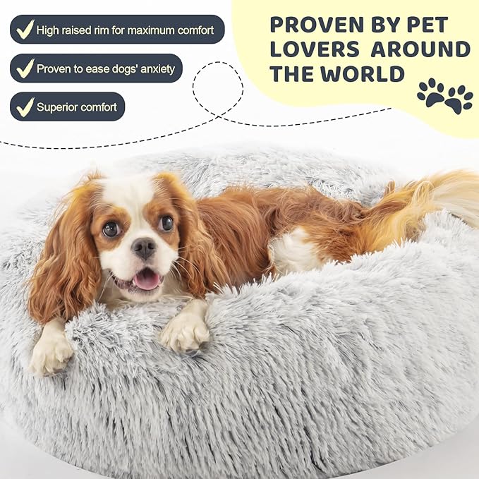 Calming Dog Bed for Medium Large Dogs 39" Gradient