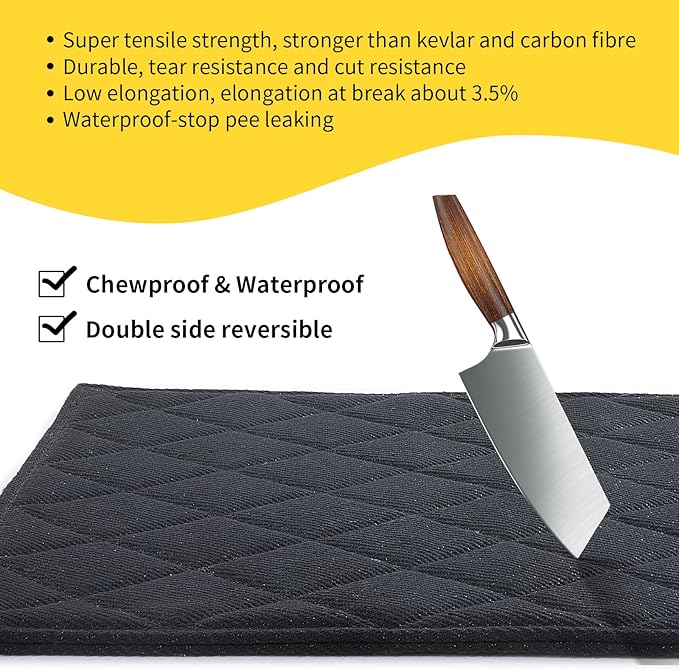 Chew Proof Dog Crate Dog Bed Pad Mat for Tough Dog