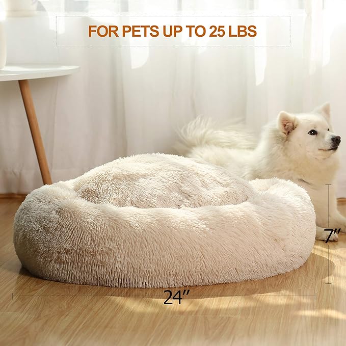 JEMA Calming Dog Beds for Medium Large Dogs 24 Inch