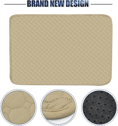 X AUTOHAUX 2Pcs Dog Seat Cover Reuse Car 150x90cm Khaki