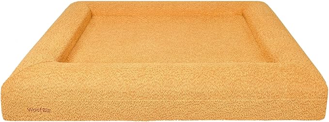 Replacement Cover Only (Beds Sold Separately) - Mustard Boucle - Machine Washable - Anti-Slip - YKK Zippered (Large)