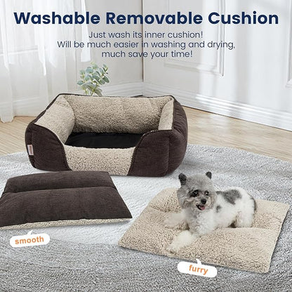 Miguel Washable Cat Beds for Indoor Cats with Removable Cushion 18 Inch