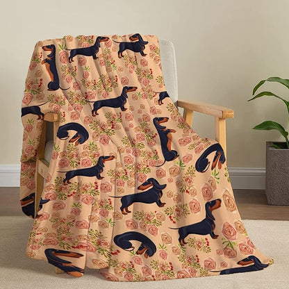 Dachshund Dog Blankets Puppy Blanket 60x50 in