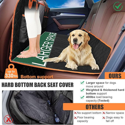 Back Seat Extender for Dogs Hard Bottom Dog 330lbs-Waterproof Dog