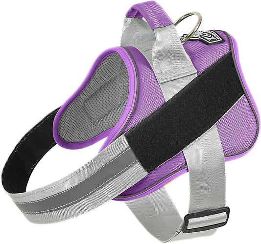 Bolux Dog Harness, No-Pull Reflective Dog Vest, Breathable Adjustable Pet Harness with Handle for Outdoor Walking - No More Pulling, Tugging or Choking (Lavender, Medium (Pack of 1))