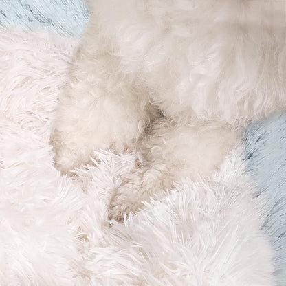 NOYAL Dog Bed Round Hooded Plush Cat Cave