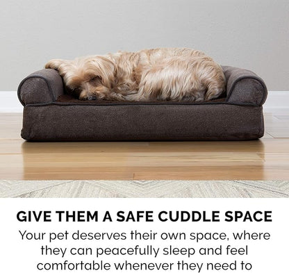 Furhaven Orthopedic Dog Bed for Large Dogs w/ Removable Bolsters & Washable Cover 95 lbs