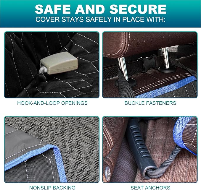 SZHLUX Dog Car Seat Cover 600D Heavy