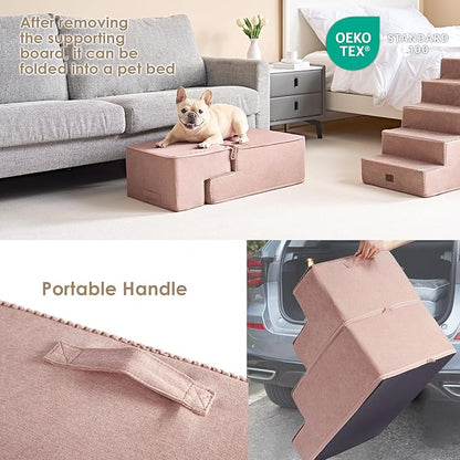 EHEYCIGA Dog Stairs for Bed 18”H 4-Step Dog