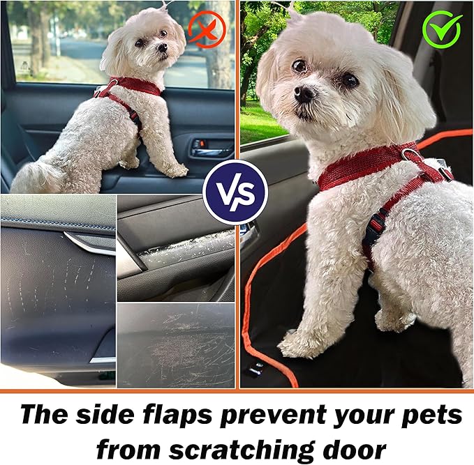 Dog Car Seat Cover for Pets 100% Waterproof, 600D Heavy 1)