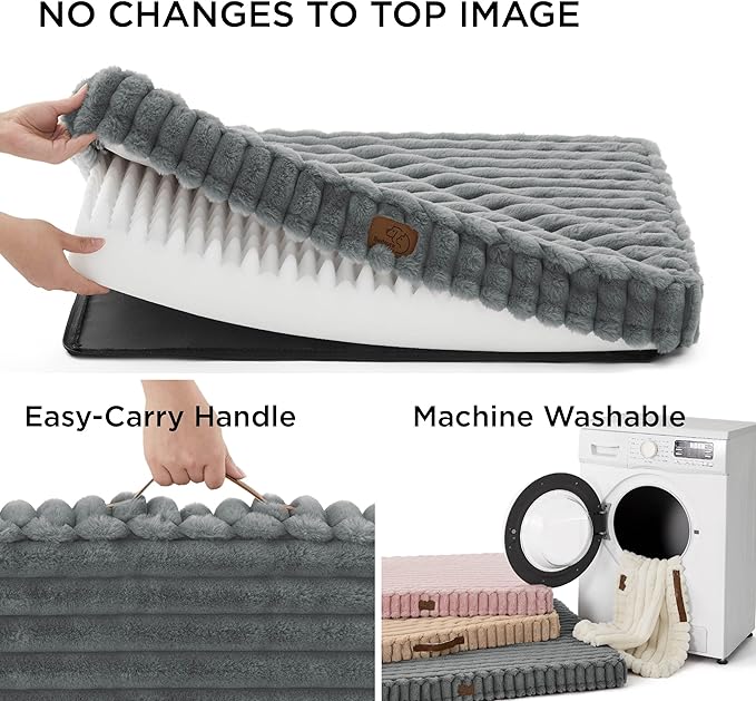 Bedsure Orthopedic Dog Bed for Medium Dogs (30x20, Warm