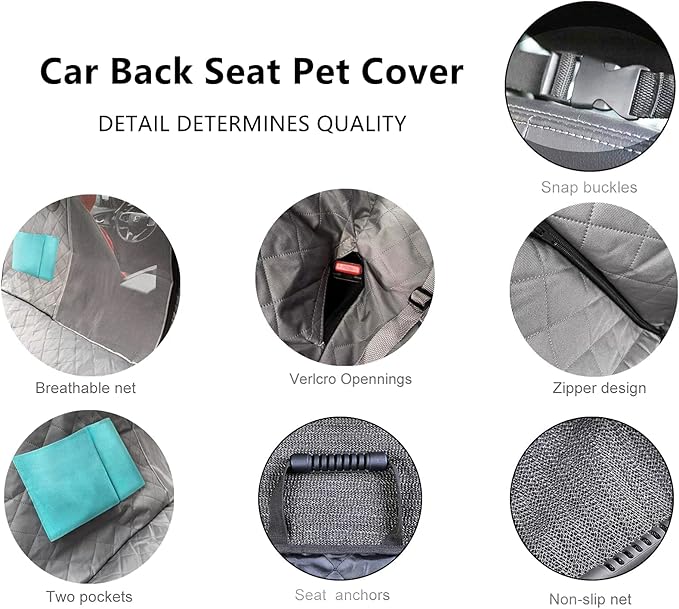 BYGD Dog Car Seat Cover Waterproof 60"x 56"