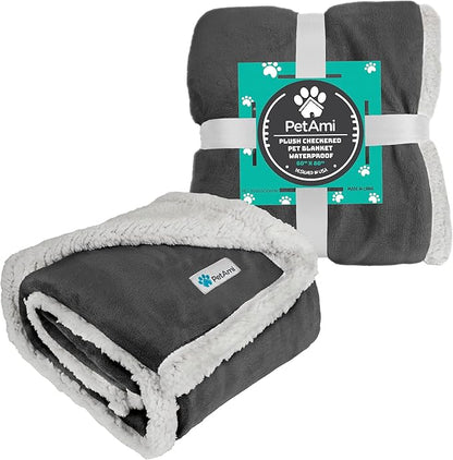 PetAmi Dog Blanket for Medium Large Dogs 40x60 Dark