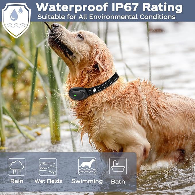 yucca Dog Shock Collar for Small Medium Large Dogs 2 Pack IP67 Waterproof, 3 Training