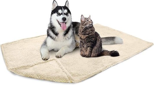 PetAmi Fluffy Waterproof Dog Blanket for Bed Large Dogs 90x90)