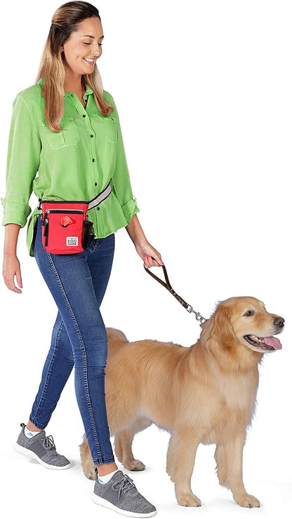 Mobile Dog Gear, Small Dog Walking Bag, Day or Night Reflective, 6 x 7 Inches