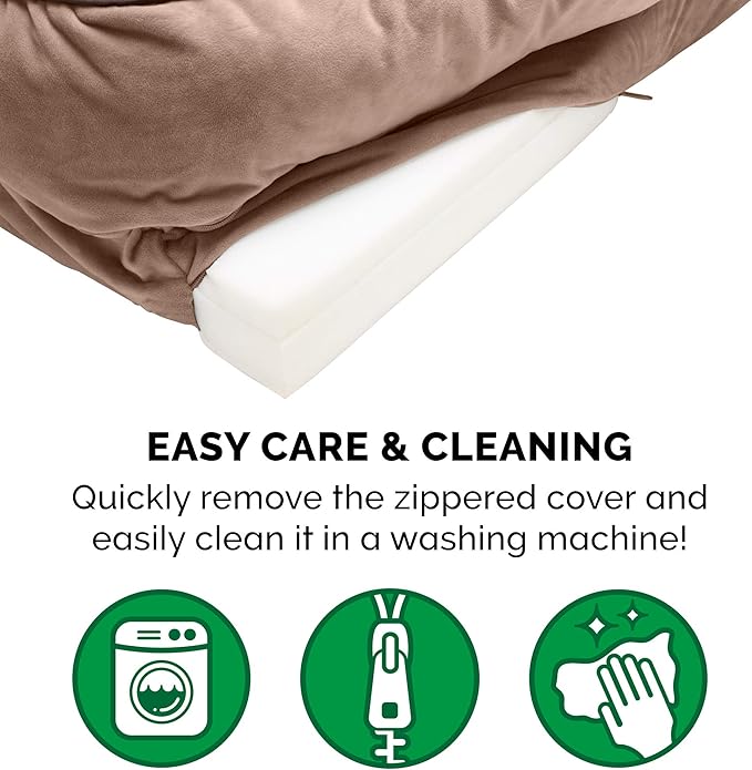 Furhaven Orthopedic Dog Bed for Large Dogs w/ Removable Bolsters & Washable Cover 125 lbs