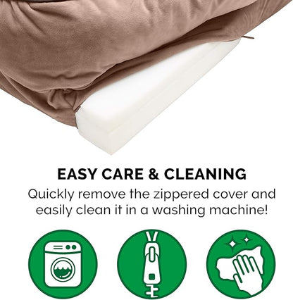 Furhaven Orthopedic Dog Bed for Large Dogs w/ Removable Bolsters & Washable Cover 125 lbs