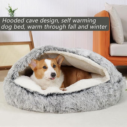 Calming Dog beds and Litter beds with Covers 35 Large 31inch, Grey