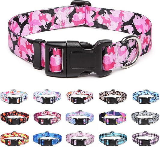 Adjustable Dog Collar with Patterns