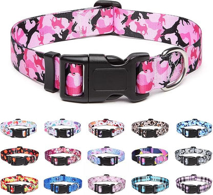 Adjustable Dog Collar with Patterns