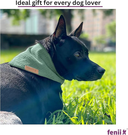 Premium Cotton Dog Bandanas 2 Pack