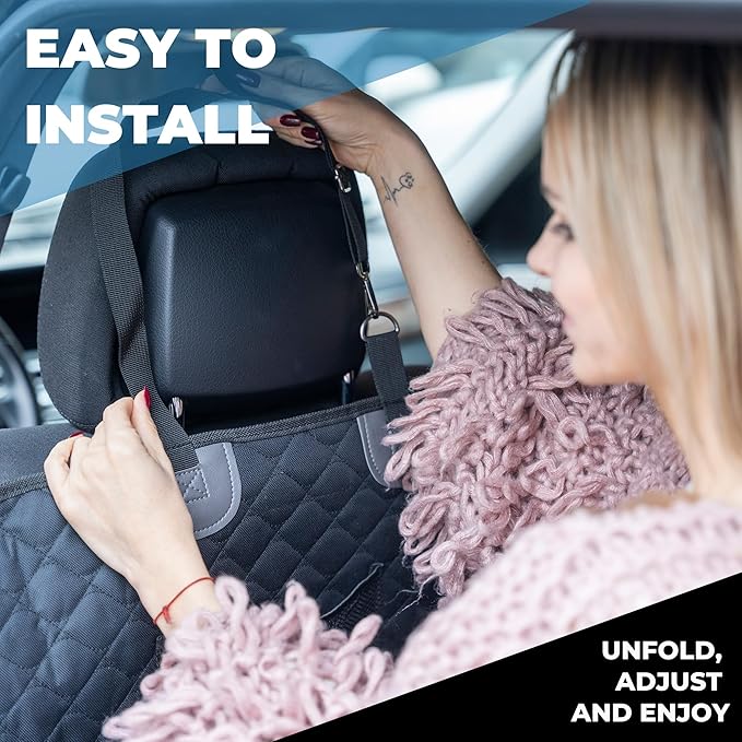 Dog Back Seat Cover Hard Bottom