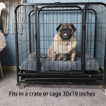 30 Inch Dog Crate Pad Washable,Ultra Soft 30 x 19 Dog Crate Bed for Medium Breeds Dogs up to 30 lbs,Dog Kennel Beds for Crates with Anti-Slip Bottom Pet Sleeping Mattress,Dark Grey