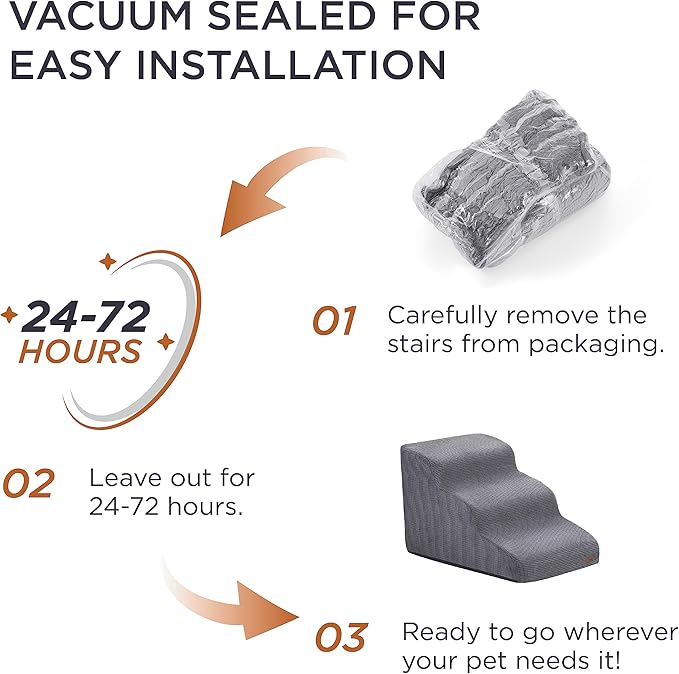 Lesure Dog Stairs for Small Dogs 2 Steps