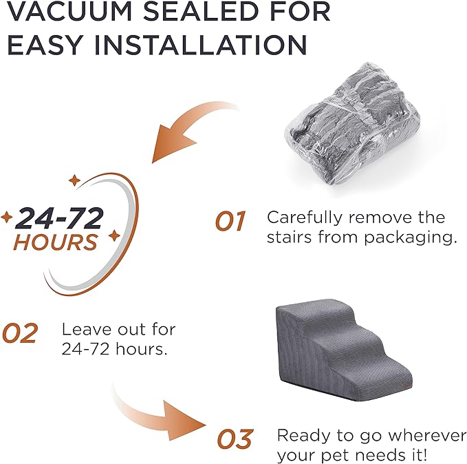 Lesure Dog Stairs for High Beds 4 Steps