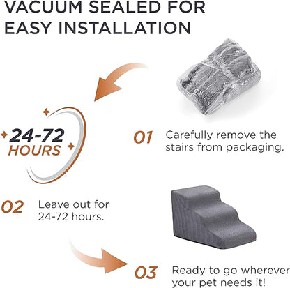 Lesure Dog Stairs for High Beds 4 Steps