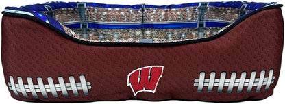 NCAA Wisconsin Badgers Stadium Dog Bed