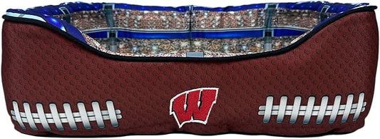 NCAA Wisconsin Badgers Stadium Dog Bed