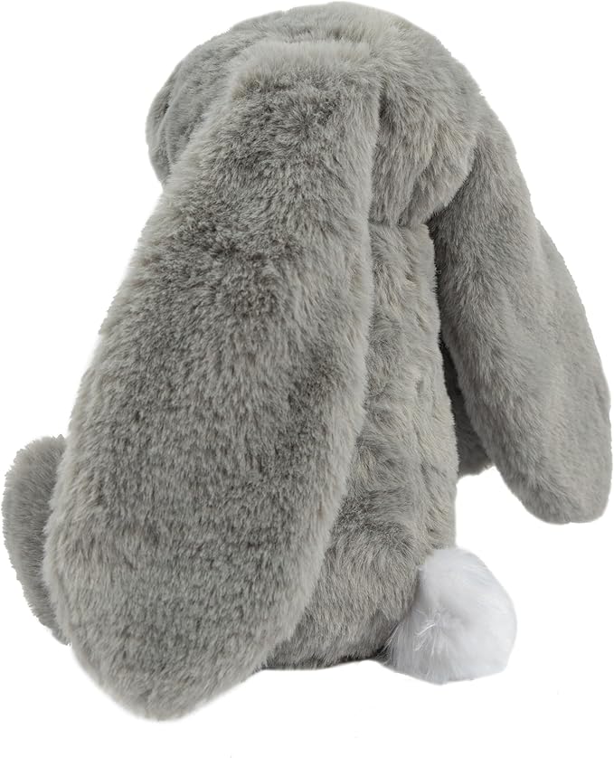 Best Pet Supplies Interactive Bunny Buddy Dog Toy with Crinkle and Squeaky Enrichment for Small and Medium Breed Puppies or Dogs, Cute and Plush - Bunny (Gray)