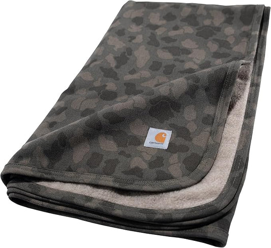 Carhartt Firm Duck Sherpa-Lined Throw Blanket
