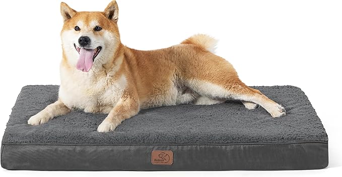 Bedsure Large Dog Bed for Large Dogs 65lbs, Dark