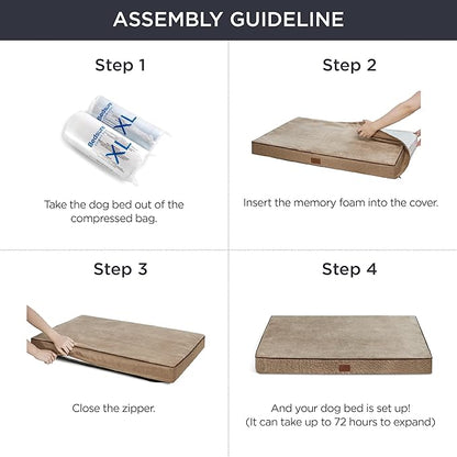 Bedsure Memory Foam Dog Bed for Medium Dogs