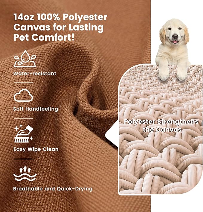 Miguel Durable Canvas Dog Bed 14 Ounce 35 x 25 inch,