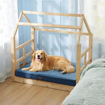 Bedsure Orthopedic Dog Bed for Extra Large Dogs 2-Layer Thick (44x32x4 Inches),