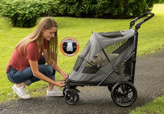 Pet Gear NO-Zip Pet Stroller with Dual Entry 1 Model, 4 Colors
