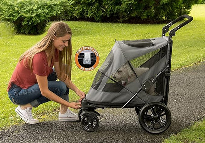 Pet Gear NO-Zip Pet Stroller with Dual Entry 1 Model, 4 Colors