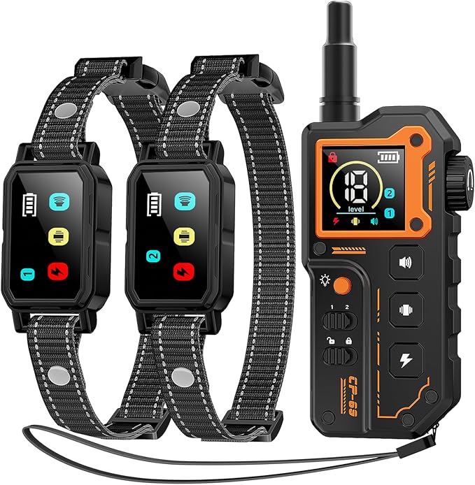 AI Dog Shock Collar 2 Dogs (10-120Lbs) 3300FT Dog IPX7 Waterproof