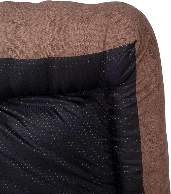 Happycare Textiles Rectangle Brown low bumper pet bed 40 x 30 inches,