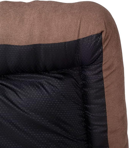 Happycare Textiles Rectangle Brown low bumper pet bed 40 x 30 inches,