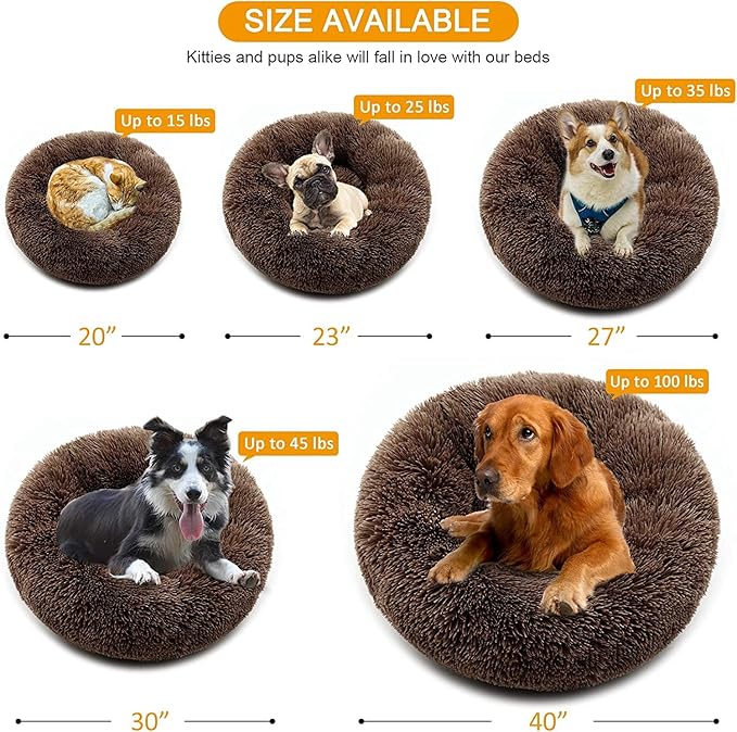 Geizire Cat Bed Dog Bed for Cats Bed(24'', Coffee)